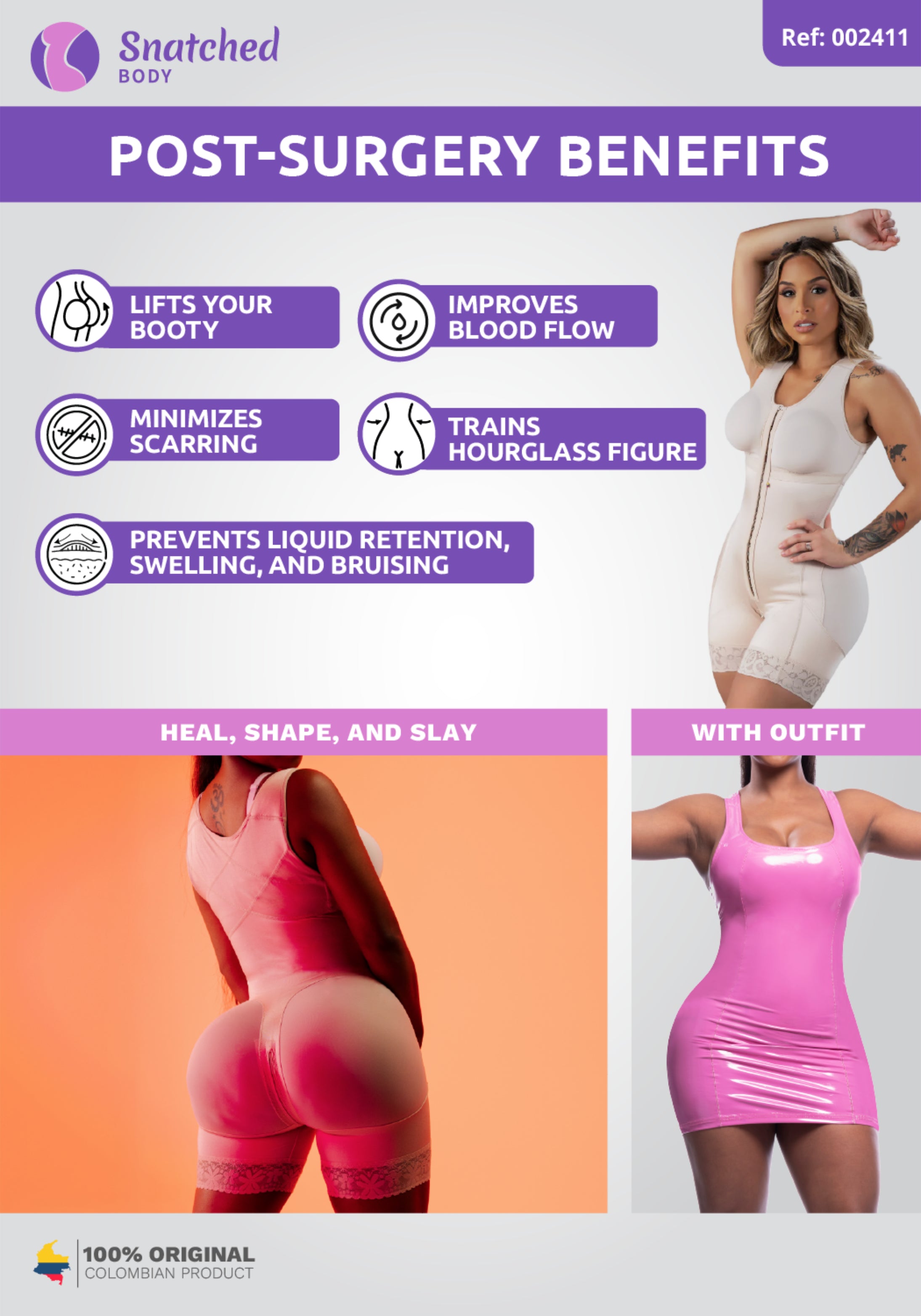 BBL built-in bra Faja Stage 2 benefits with outfit