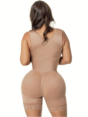 Stage 2 BBL Faja: Colombian Post-Surgery Shapewear with Built-in Bra