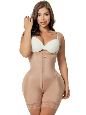 Snatched Body Stage 2 Faja Women's Shapewear Black Fabric with 3 Compression Hook Levels & Waist Shrinking Technology for BBL Recovery