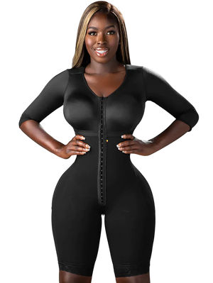 Stage 1 Full Body Faja for Plastic Surgery Recovery | Compression Hook Levels | Padded Straps | Snatched Body DC04L1