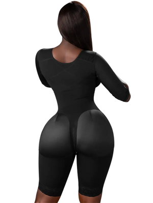 Stage 1 Full Body Faja for Plastic Surgery Recovery | Compression Hook Levels | Padded Straps | Snatched Body DC04L1