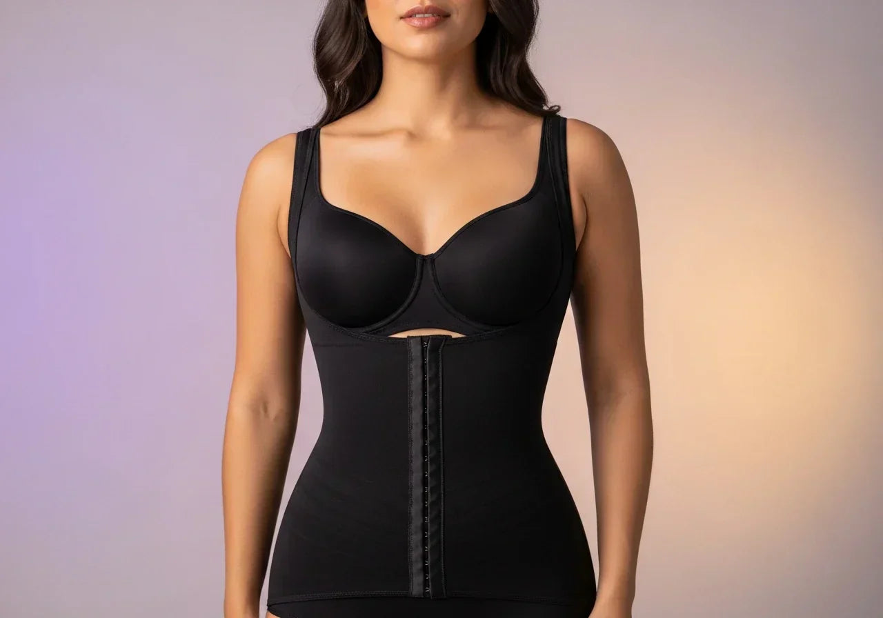 Full torso Colombian faja recommended after lipo 360 and tummy tuck surgery