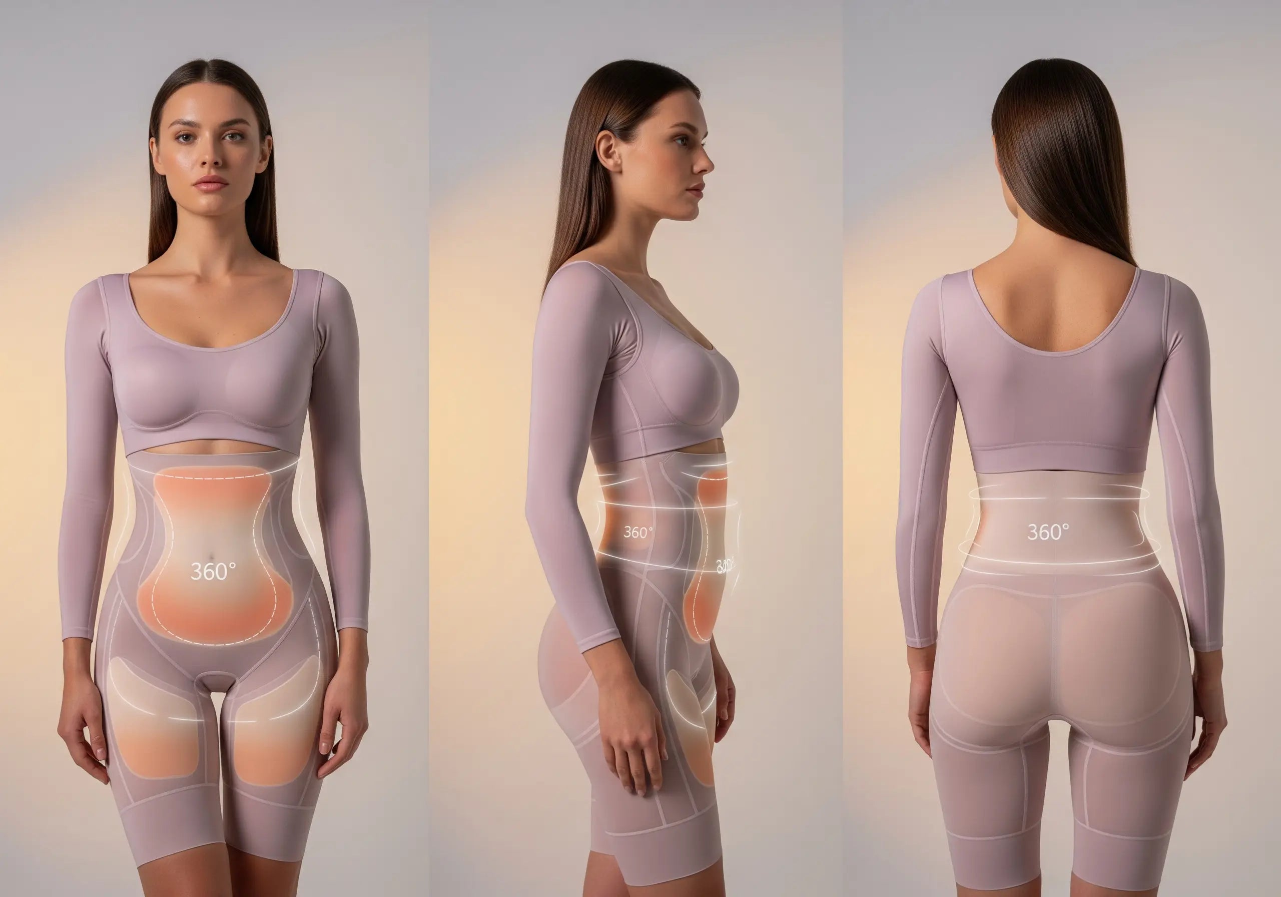 Snatched Body Stage 2 faja for Lipo 360 and BBL showing open butt design, 360-degree compression coverage, built-in bra, and adjustable hook-and-eye closures