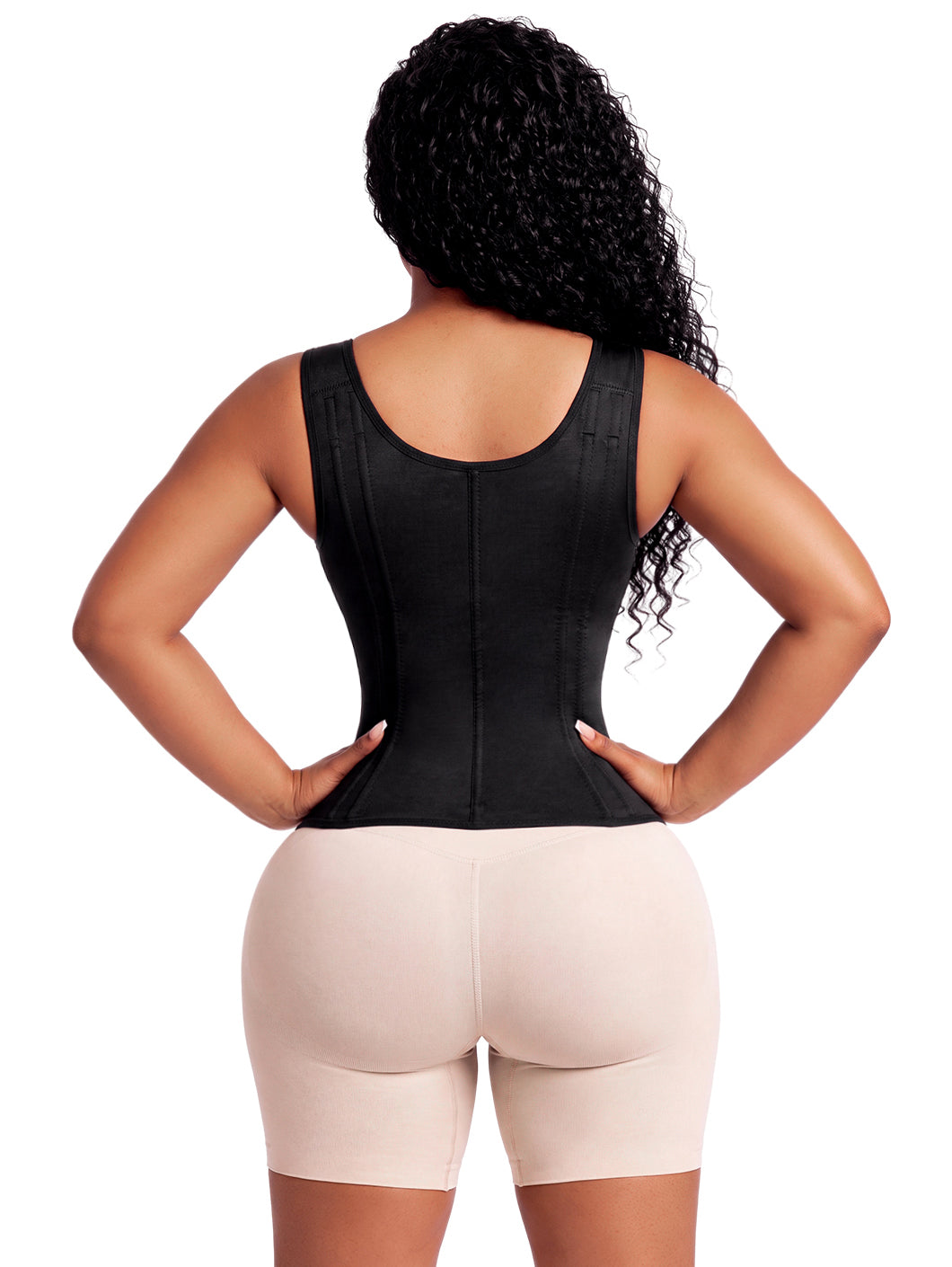 Vest Underbust Corset | Waist Cincher Shapewear with Straps & Front Zipper | Snatched Body 2424