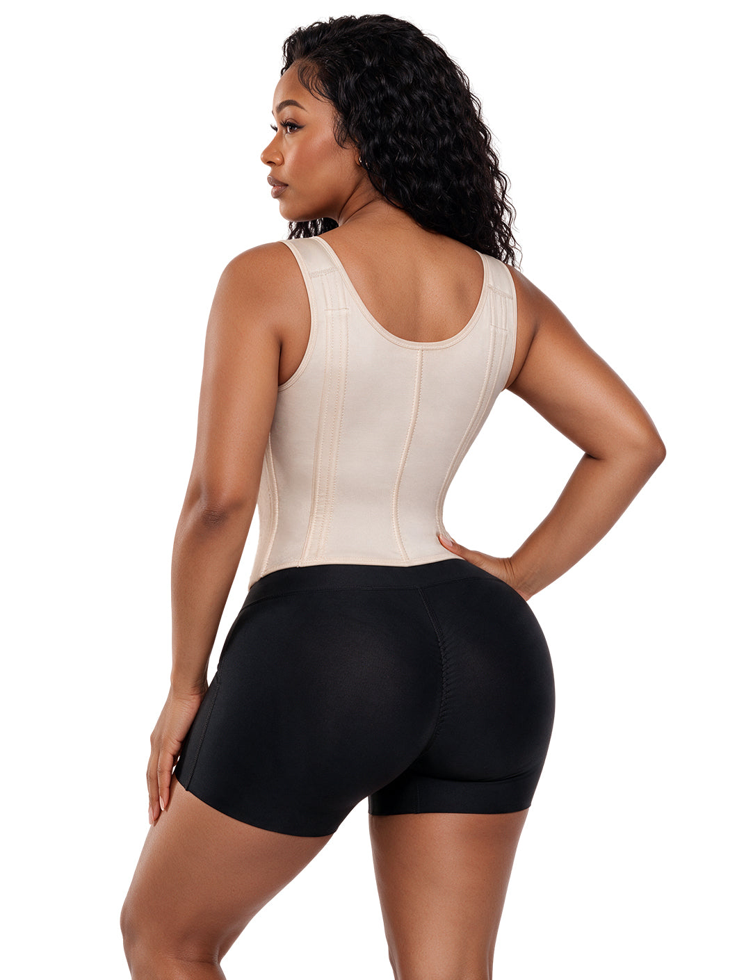Vest Underbust Corset | Waist Cincher Shapewear with Straps & Front Zipper | Snatched Body 2424