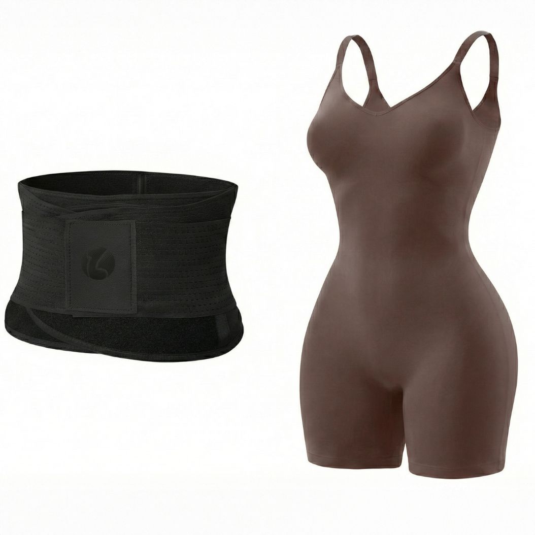The Snatched Shaping System: Thermal Waist Trainer & Everyday Microfiber Bodysuit