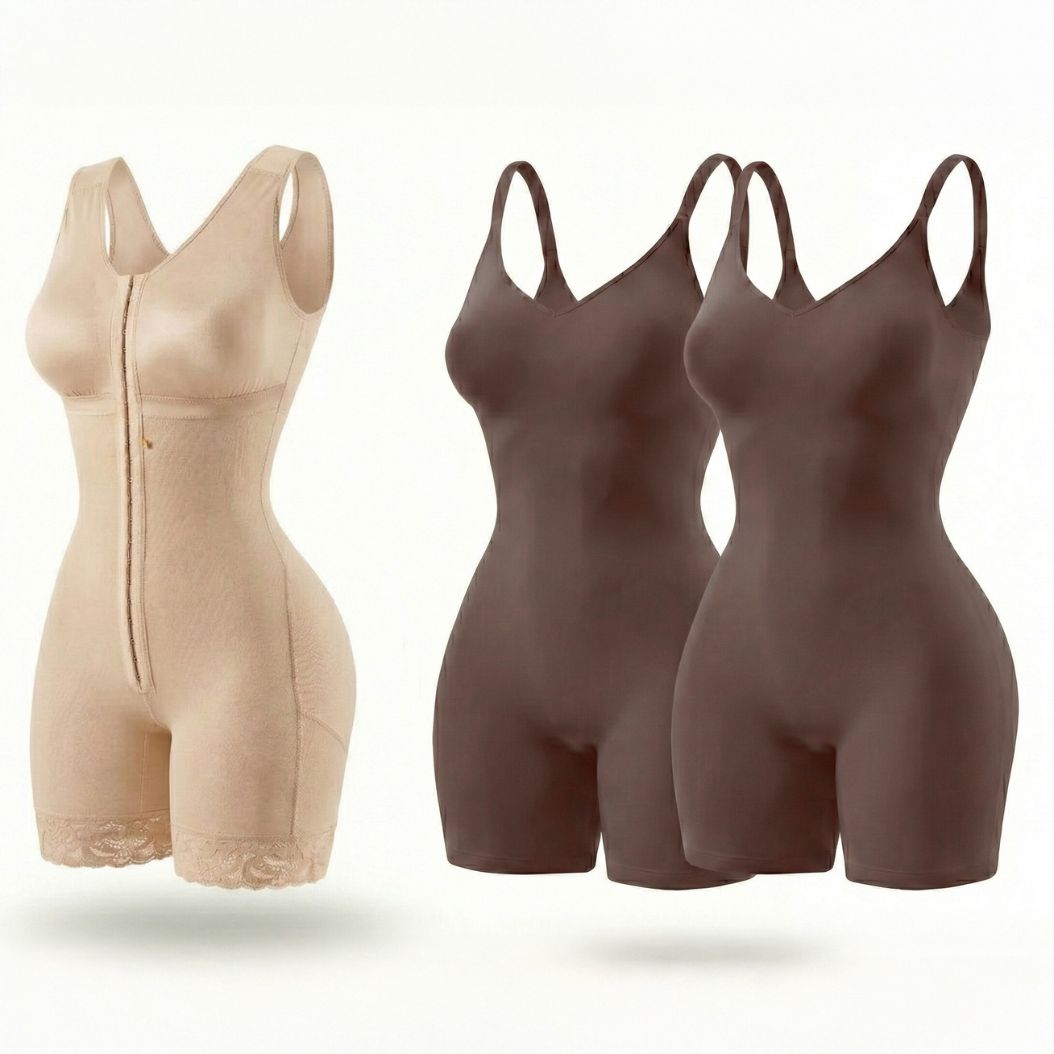 BBL Faja with Built-In Bra + 2-Pack Everyday Bodysuit