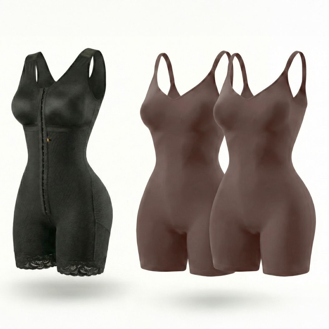 BBL Faja with Built-In Bra + 2-Pack Everyday Bodysuit
