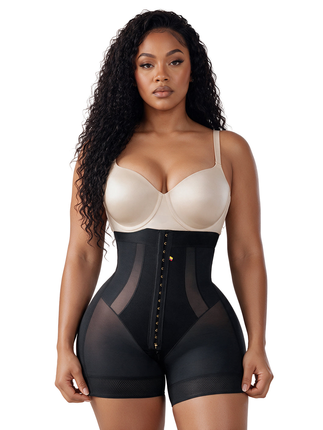 Elite High-Compression Shaping Shorts | 3-Level Hook-&-Eye, Tummy Control | Snatched Body DC01C5