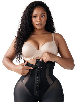 Elite High-Compression Shaping Shorts | 3-Level Hook-&-Eye, Tummy Control | Snatched Body DC01C5