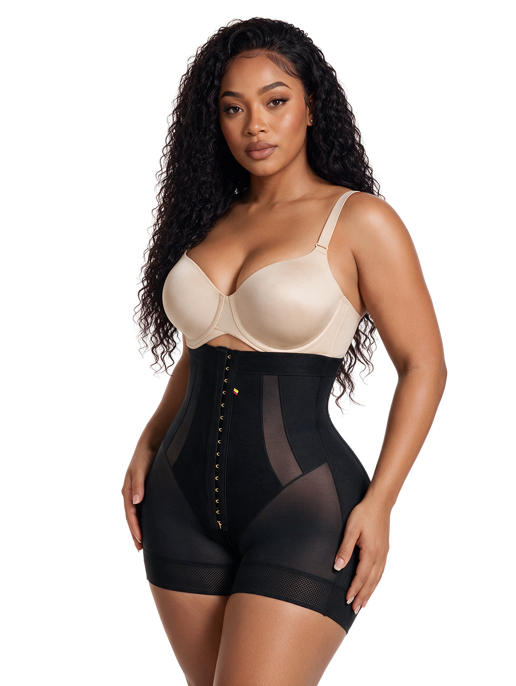 Elite High-Compression Shaping Shorts | 3-Level Hook-&-Eye, Tummy Control | Snatched Body DC01C5