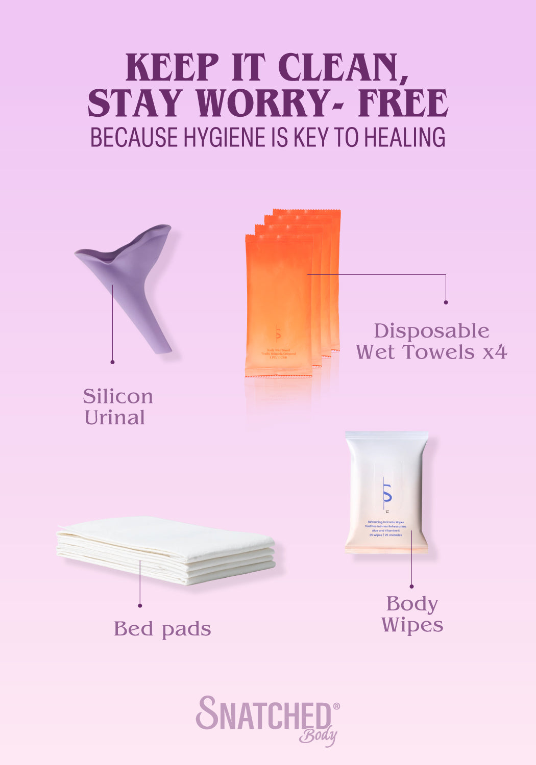 Snatched Body Stage 1 Recovery Kit | Daily Comfort Essentials (Stage 1 Faja Included)