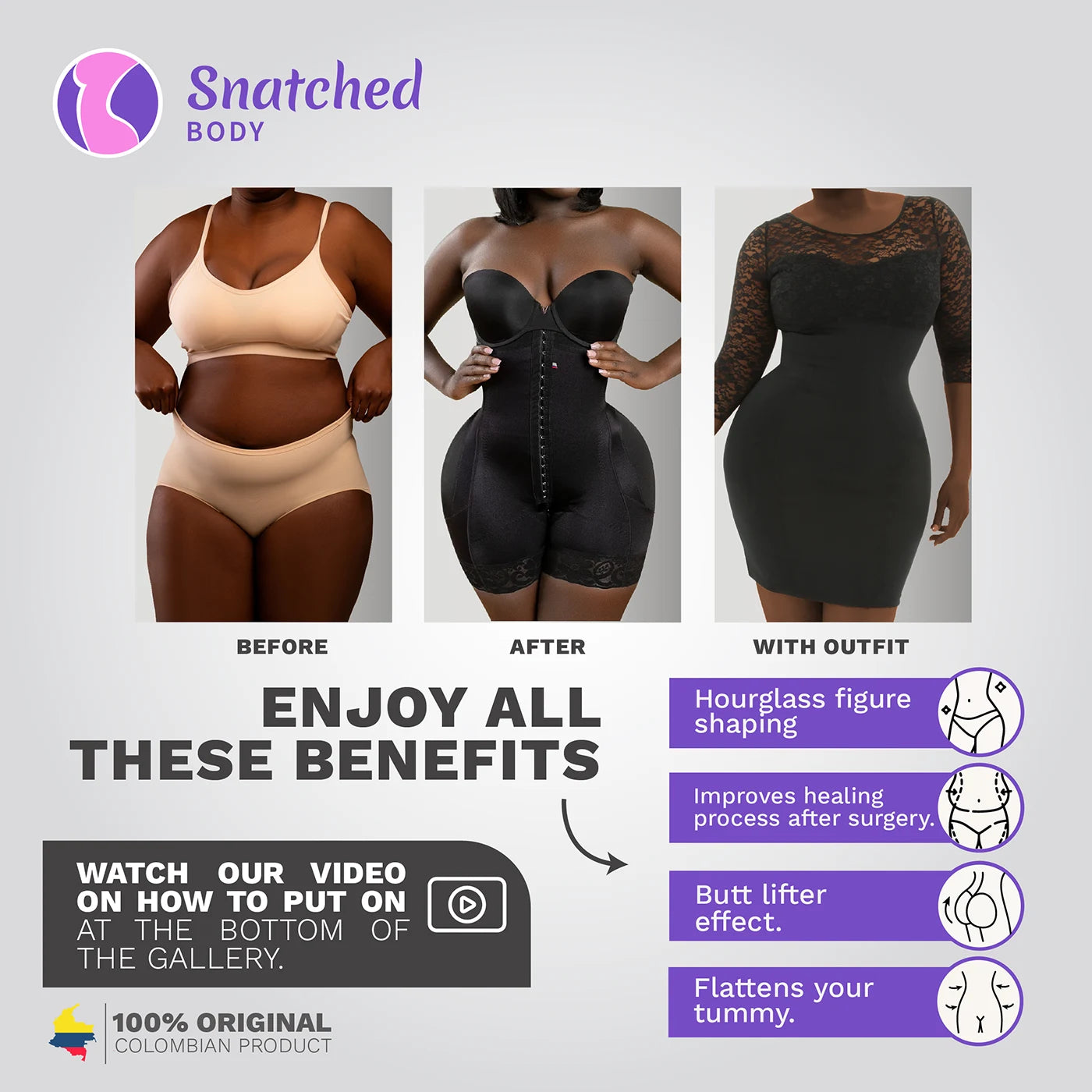 Women's Body Shapewear  Stage 3 Fajas - Snatched body