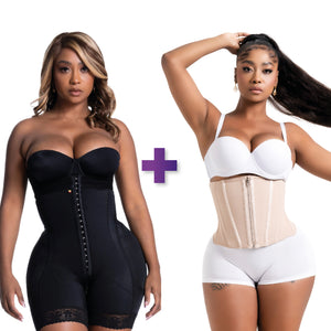 BBL & Lipo | Stage 3 Faja Colombiana Shapewear | Strapless + BBL & Lipo | Stage 4 Faja Waist Cincher | Hourglass | Pack Exclusivo