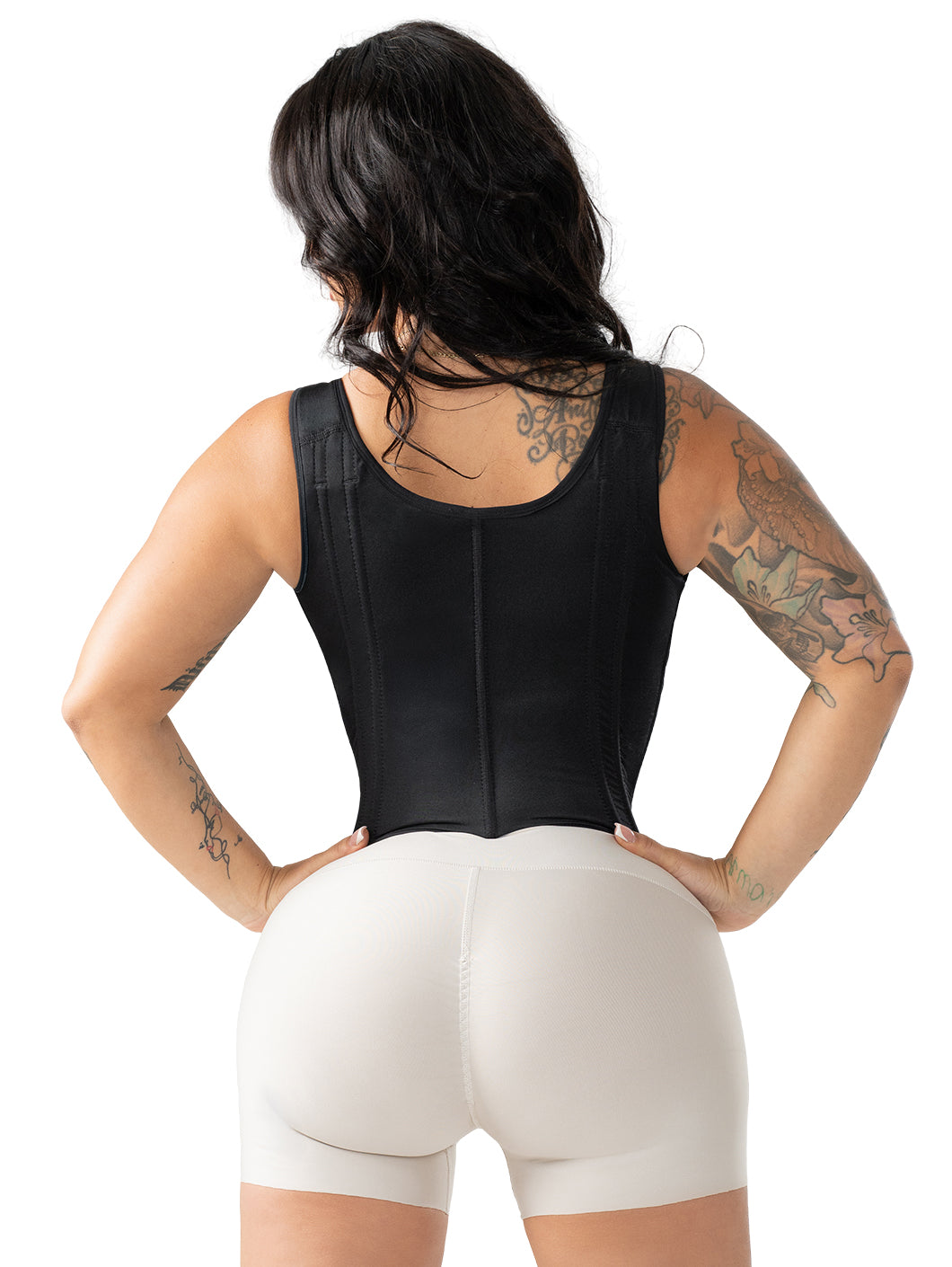 Snatched Body Vest Underbust Corset | Waist Cincher Shapewear with Straps & Front Zipper