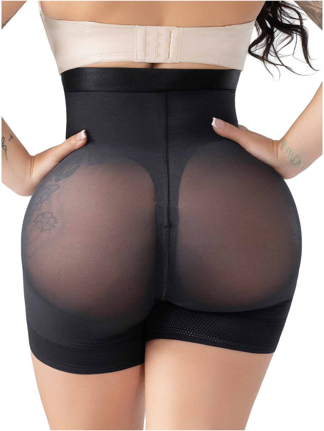 Elite High-Compression Shaping Shorts | 3-Level Hook-&-Eye, Tummy Control | Snatched Body DC01C5