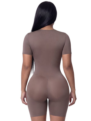 Short Sleeve Biker Bodysuit | Versatile Soft Control Shapewear