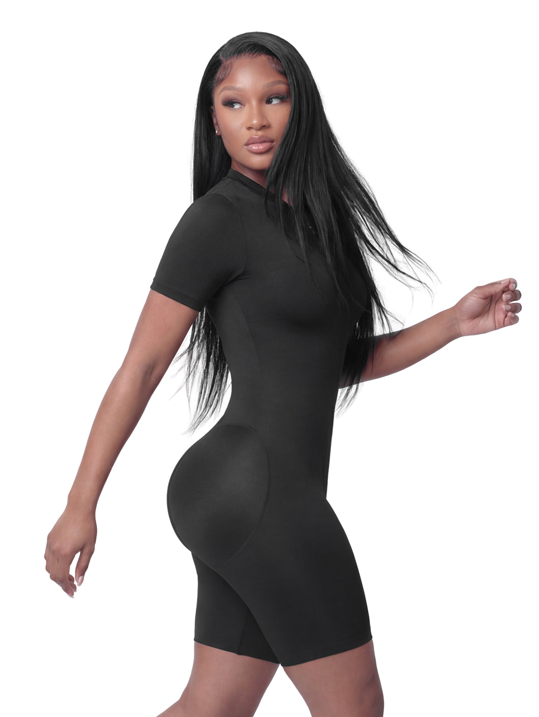 Short Sleeve Biker Bodysuit | Versatile Soft Control Shapewear