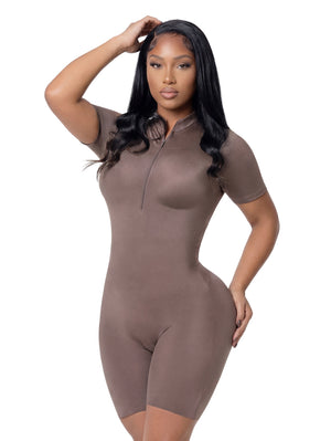 Short Sleeve Biker Bodysuit | Versatile Soft Control Shapewear