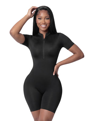 Short Sleeve Biker Bodysuit | Versatile Soft Control Shapewear