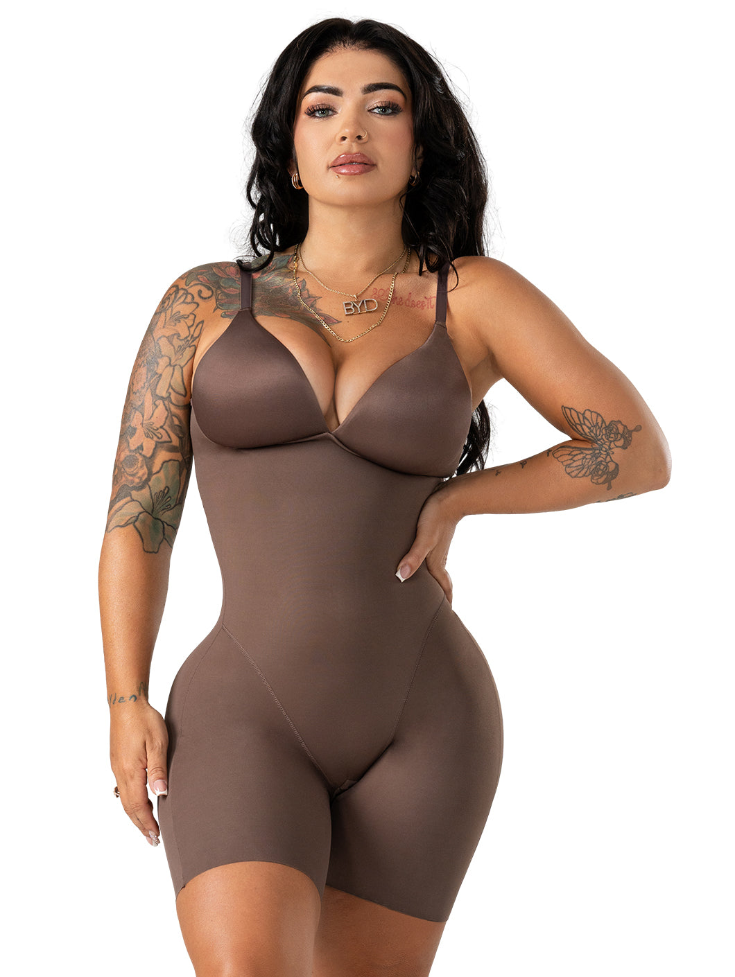 Seamless Soft Control Bodysuit with Cups| Daily Waist Snatching Shapewear | Snatched Body DQ01D5 (TT)