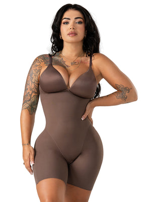 Seamless Soft Control Bodysuit with Cups| Daily Waist Snatching Shapewear | Snatched Body DQ01D5 (TT)