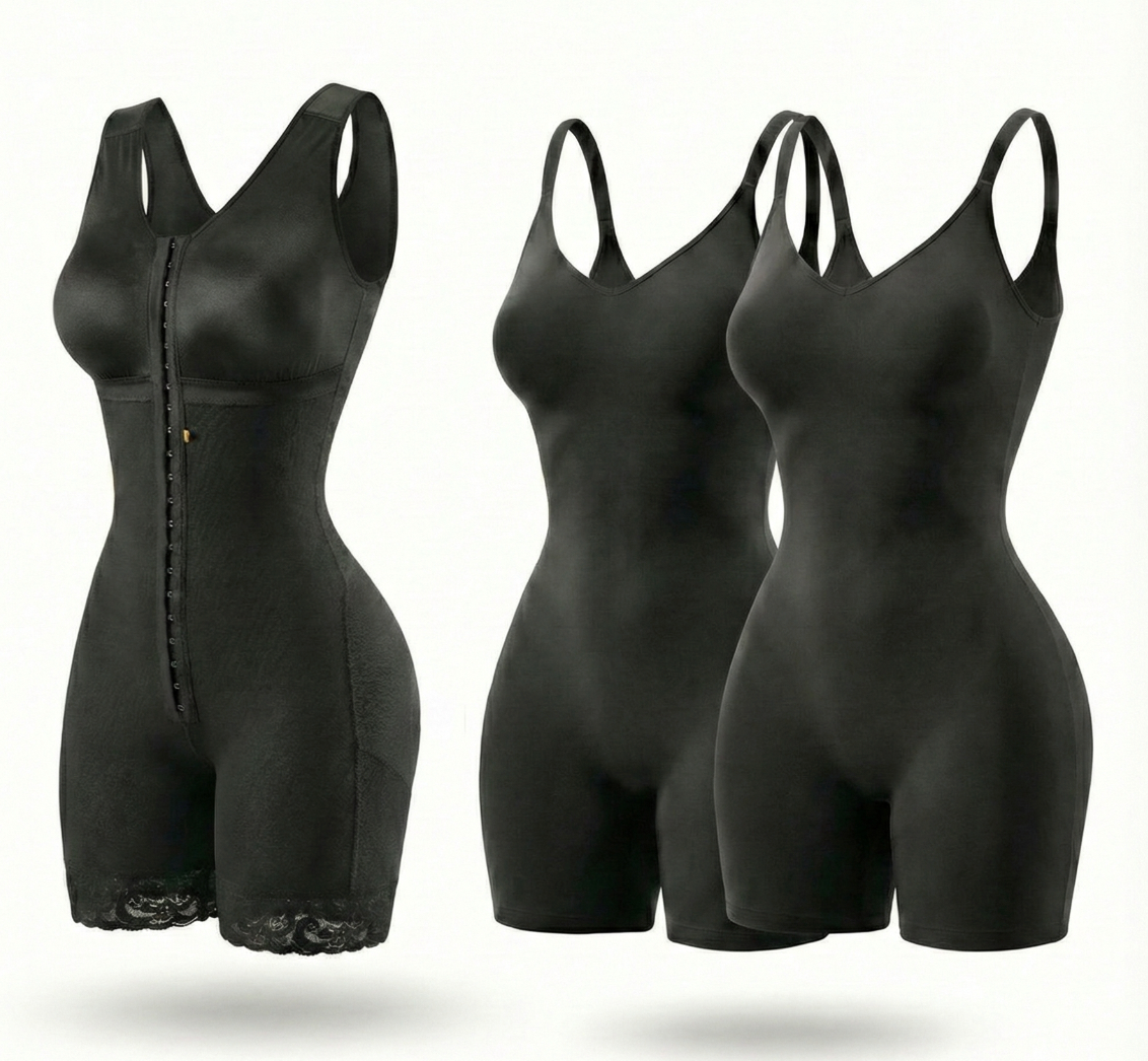 BBL Faja with Built-In Bra + 2-Pack Everyday Bodysuit