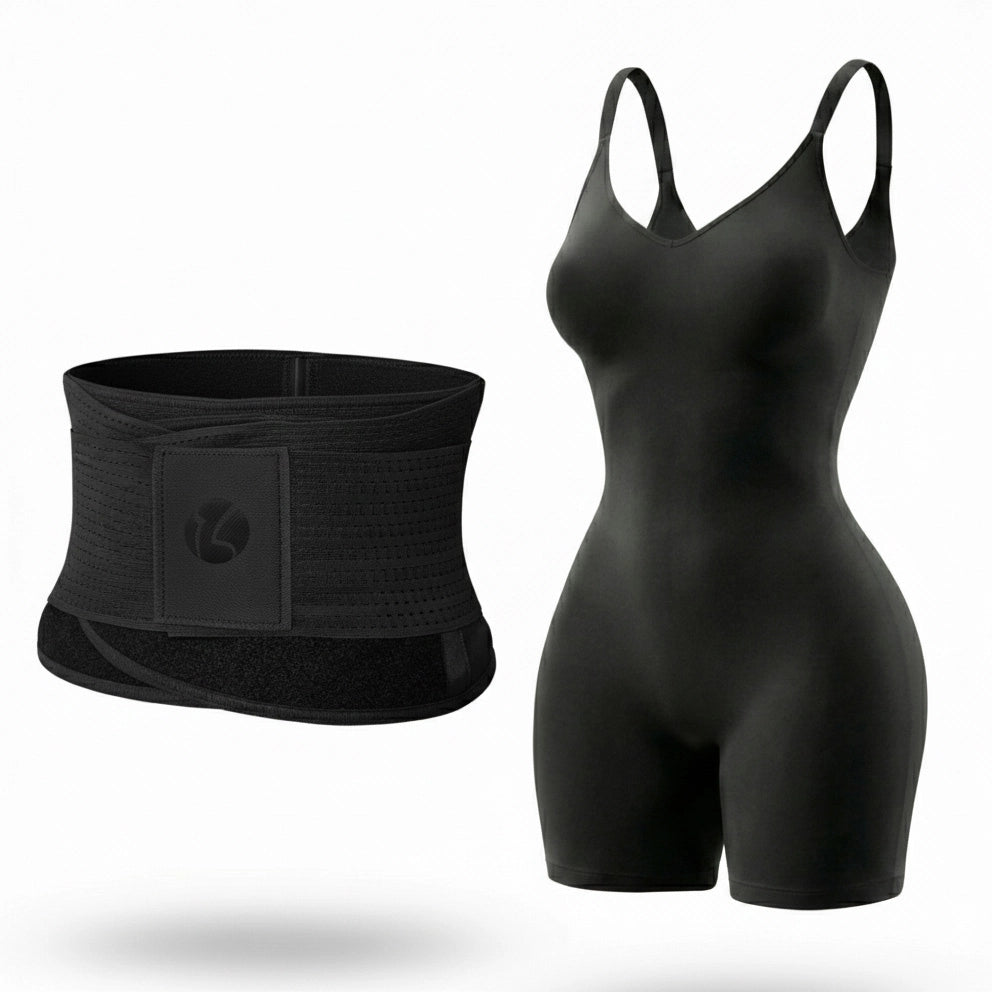 The Snatched Shaping System: Thermal Waist Trainer & Everyday Microfiber Bodysuit